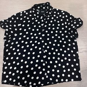 ASOS Polka Dot Button Down Blouse